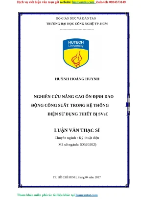 Nâng cao ổn định dao động công suất trong hệ thống điện