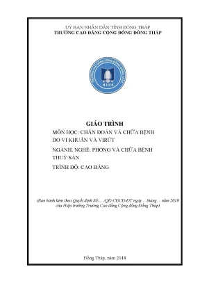 Giáo Trình Chẩn Đoán và Điều Trị Bệnh Thủy Sản do Vi 