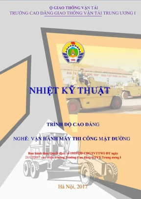 Giáo trình Kỹ thuật nhiệt - Vận hành máy thi công