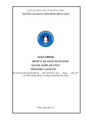 Giáo Trình Kế Toán Ngân Hàng Cao Đẳng