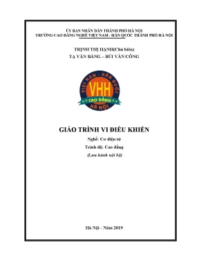 Giáo Trình Vi Điều Khiển Cơ Điện Tử Cao Đẳng