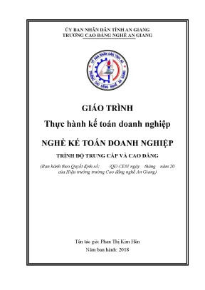 Giáo Trình Thực Hành Kế Toán Doanh Nghiệp Trình Độ Cao Đẳng