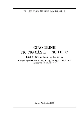Giáo Trình Trồng Cây Lương Thực Chuyên Ngành Khoa Học 