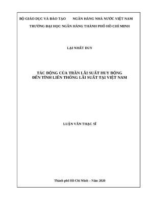 Tác động của trần lãi suất huy động đến tính liên thông