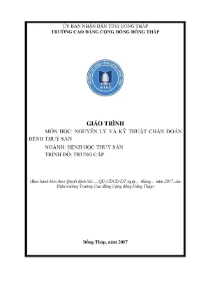 Nguyên lý và kỹ thuật chẩn đoán bệnh thủy sản trung cấp