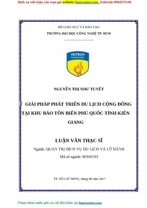 Giải pháp phát triển du lịch cộng đồng tại Phú Quốc