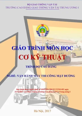 Giáo trình Cơ kỹ thuật Vận hành máy thi công mặt đường