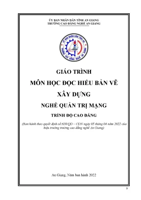 Giáo Trình Đọc Hiểu Bản Vẽ Xây Dựng Cho Ngành Quản Trị Mạng