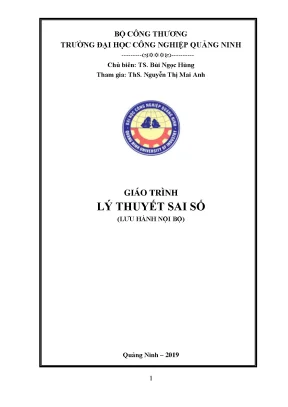 Giáo Trình Lý Thuyết Sai Số: Cơ Sở và Ứng Dụng