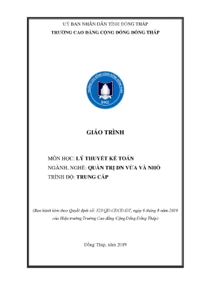 Giáo Trình Kế Toán Quản Trị Doanh Nghiệp Vừa và Nhỏ 