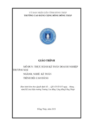 Giáo Trình Thực Hành Kế Toán Doanh Nghiệp Thương Mại