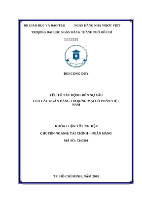 Yếu Tố Tác Động Đến Nợ Xấu Của Ngân Hàng Thương Mại Cổ