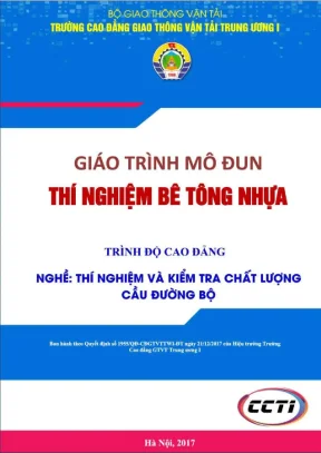 Giáo trình Thí nghiệm Bê tông nhựa Trình độ Cao đẳng