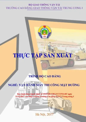 Giáo trình Vận hành Máy thi công mặt đường Cao đẳng (Full)