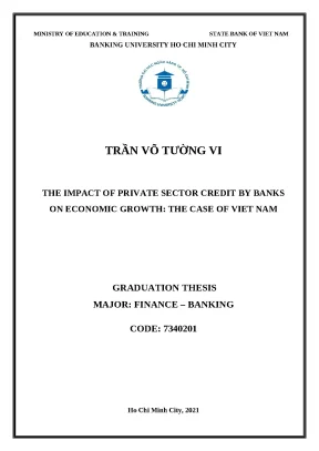 Tác động của tín dụng khu vực tư nhân từ ngân hàng đến 