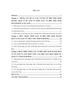 Điều Kiện Kinh Doanh Dịch Vụ Du Lịch Tại Ninh Bình: Thực
