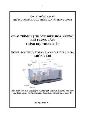 Giáo trình Điều hòa không khí trung tâm (Hệ Trung cấp)
