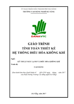 Giáo Trình Thiết Kế Hệ Thống Điều Hòa Không Khí Cho Nghề 
