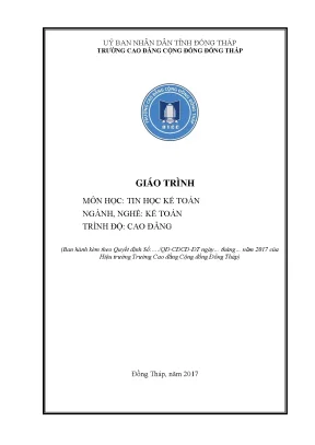 Giáo Trình Tin Học Kế Toán Cao Đẳng: Hướng Dẫn Toàn Diện