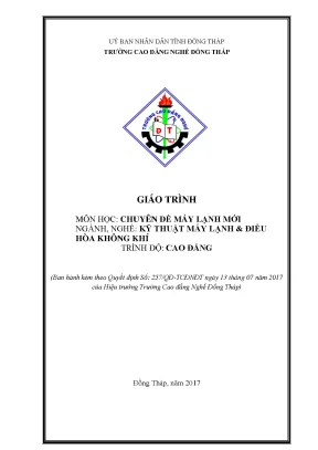 Giáo Trình Kỹ Thuật Máy Lạnh và Điều Hòa Không Khí Cao Đẳng