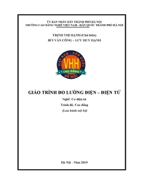 Giáo Trình Đo Lường Điện Tử Nghề Cơ Điện Tử Cao Đẳng