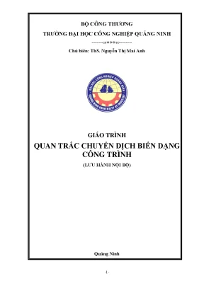 Giáo Trình Quan Trắc Biến Dạng Công Trình Đại Học Công 