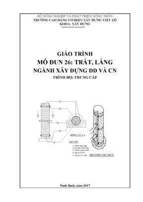 Giáo Trình Trát Láng Nghề Xây Dựng Dân Dụng và Công 