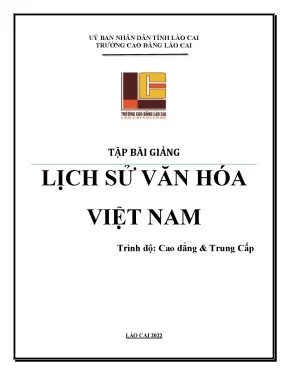 Giáo Trình Lịch Sử Văn Hóa Việt Nam Dành Cho Cao Đẳng 