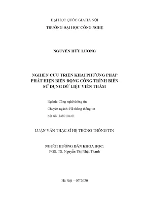 Phát hiện biến động công trình biển bằng dữ liệu viễn thám