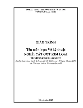 Giáo Trình Vẽ Kỹ Thuật Cắt Gọt Kim Loại Cao Đẳng