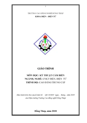 Giáo Trình Kỹ Thuật Cảm Biến Ngành Điện Tử