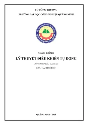 Giáo Trình Lý Thuyết Điều Khiển Tự Động Dành Cho Sinh Viên