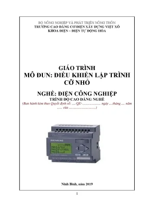 Giáo Trình Điều Khiển Lập Trình Cỡ Nhỏ Nghề Điện Công Nghiệp