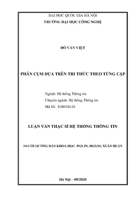 Phân Cụm Dữ Liệu Dựa Trên Tri Thức Theo Từng Cặp