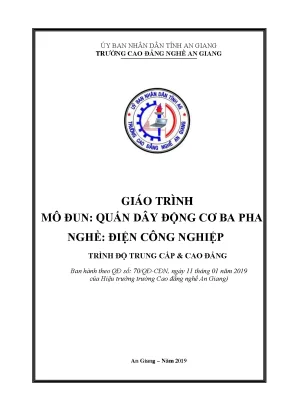 Giáo trình Quấn Dây Động Cơ 3 Pha Nghề Điện Công Nghiệp