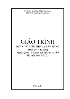 Giáo Trình Quản Trị Bán Hàng Cho Doanh Nghiệp Vừa Và Nhỏ