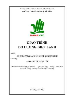 Giáo Trình Đo Lường Điện Lạnh Cho Kỹ Thuật Máy Lạnh