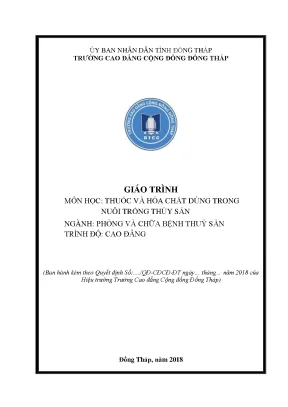 Hướng Dẫn Sử Dụng Thuốc và Hóa Chất Trong Nuôi Trồng 