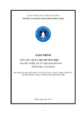 Giáo Trình Quản Trị Thương Hiệu Ngành Quản Trị Kinh Doanh