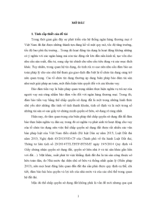 Thế Chấp Quyền Sử Dụng Đất Để Đảm Bảo Hợp Đồng Tín Dụng