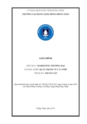 Giáo Trình Marketing Thương Mại Cho Doanh Nghiệp Vừa Và Nhỏ
