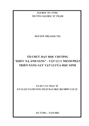 Phát Triển Năng Lực Vật Lý Qua Chương Khúc Xạ Ánh Sáng 