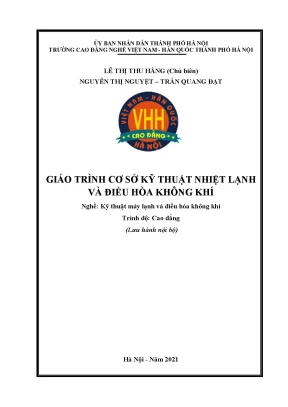 Giáo Trình Kỹ Thuật Nhiệt Lạnh và Điều Hòa Không Khí