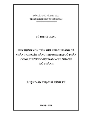 Huy động vốn tiền gửi cá nhân tại Ngân hàng TMCP Công