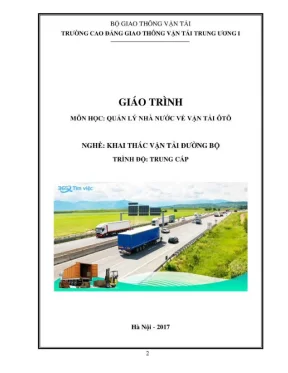 Giáo trình Quản lý Nhà nước Vận tải ô tô (Hệ Trung cấp)