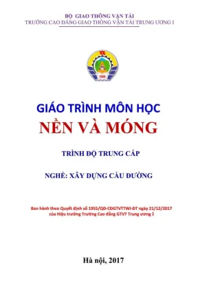 Giáo trình Nền Móng Xây dựng Cầu Đường (Hệ Trung cấp)