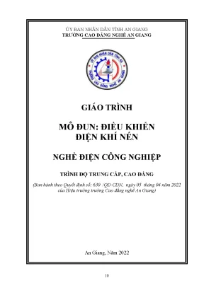 Giáo Trình Điều Khiển Điện Khí Nén Ngành Điện Công Nghiệp