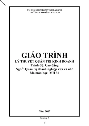 Giáo trình Quản trị Kinh doanh cho Doanh nghiệp Vừa và Nhỏ
