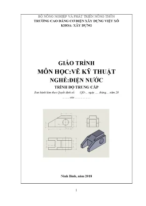 Giáo Trình Vẽ Kỹ Thuật Nghề Điện Nước Trung Cấp