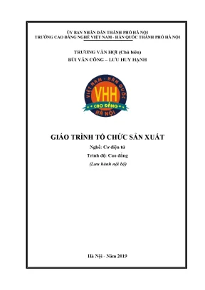 Giáo Trình Tổ Chức Sản Xuất Nghề Cơ Điện Tử Cao Đẳng